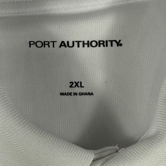 Port Authority NWOT Men's Breathable Micro Pique Polo White 2XL embroider - Picture 2 of 7